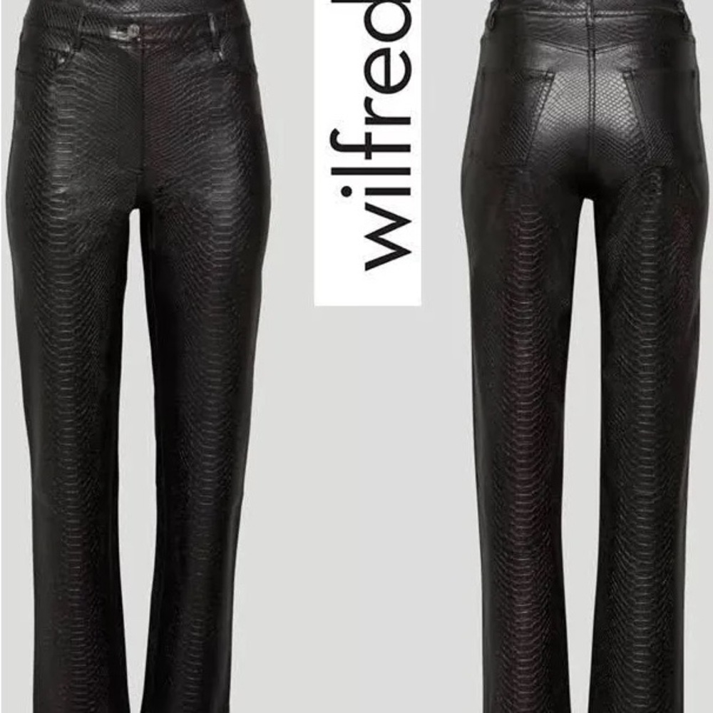 Wilfred Black Snakeskin Pants 0